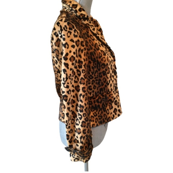 A Line Leopard Print Blazer - Picture 2 of 10